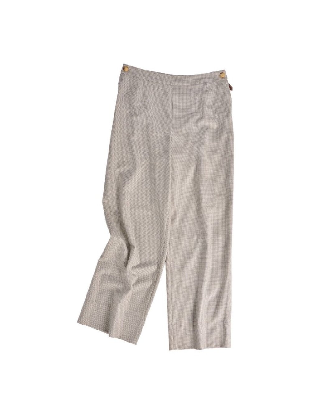 Hermes Martin Margiela Era Pants Trousers Houndstooth Wool Gray 38